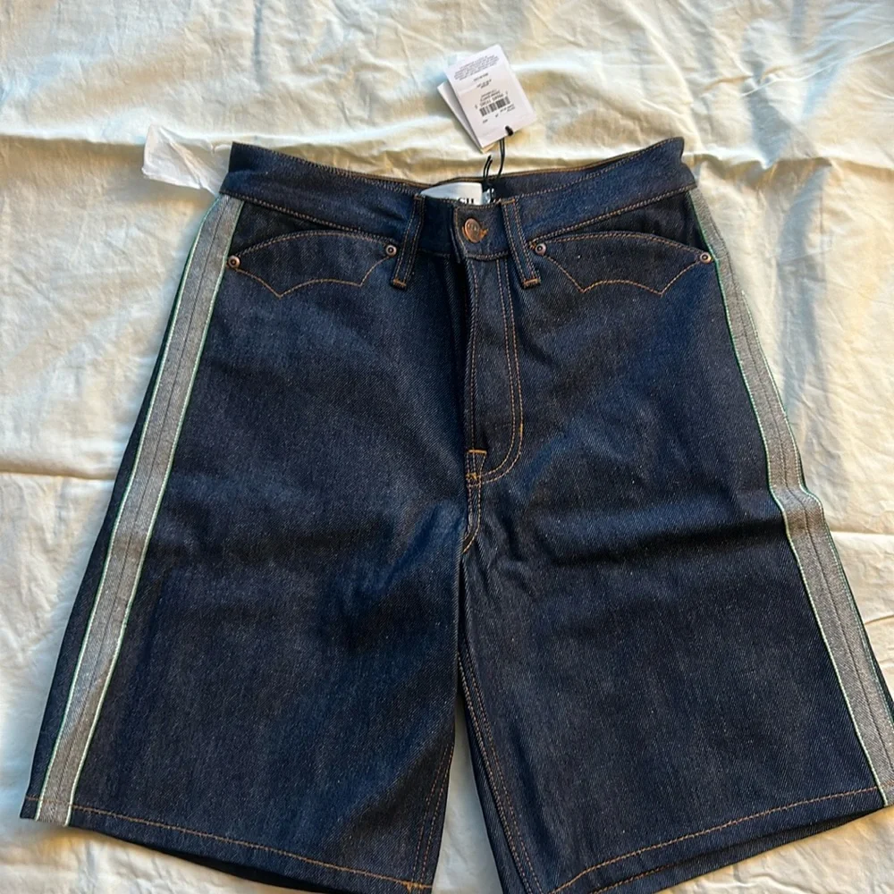 Long denim shorts